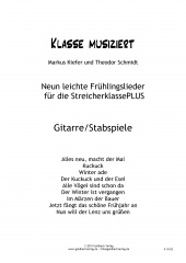 Frhlingslieder Streicherklasse - Gitarre/Stabspiele