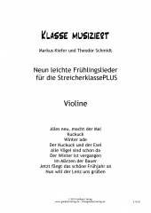 Frhlingslieder Streicherklasse - Violine