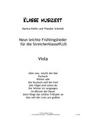 Frhlingslieder Streicherklasse - Viola