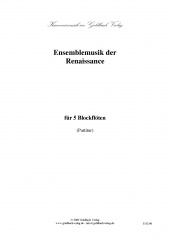 Ensemblemusik der Renaissance - Partitur