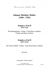 Sonata a 4 in D MWV IX/6, IX/14 - Partitur(Cembalo)