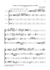 Sonate in F fr Blockfltenquartett (AATB), op. 36, 1991 - Partitur