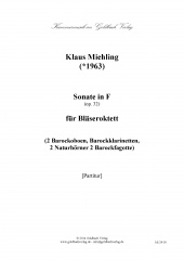 Suite in F fr barockes Blseroktett, op. 32 (1990) - Partitur