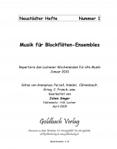 Neustdter Hefte Nr. 1