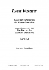 Die Barcarolle (Streicher und Klavier) - Set