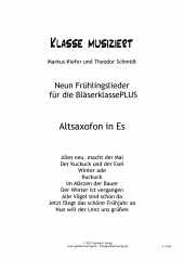 Frhlingslieder Blserklasse - Altsaxofon in Es