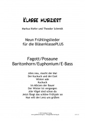 Frhlingslieder Blserklasse - Fagott/Posaune/Baritonhorn/Euphonium/E-Bass